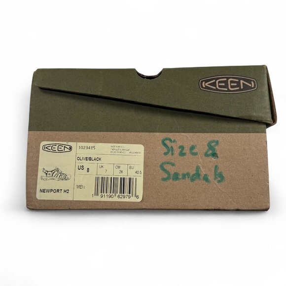 Keen Newport H2 Sandals Mens Size 8 – Olive Black – NEW‎ in Box